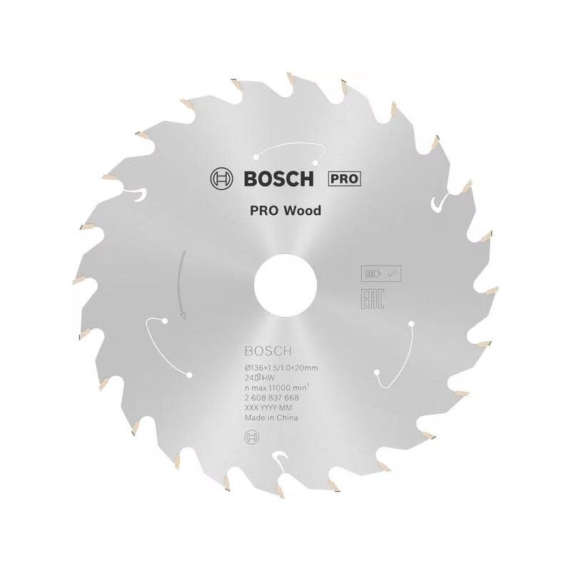 Lame de scie circulaire BOSCH PRO Wood 136x1,5x20 - 1 pièce