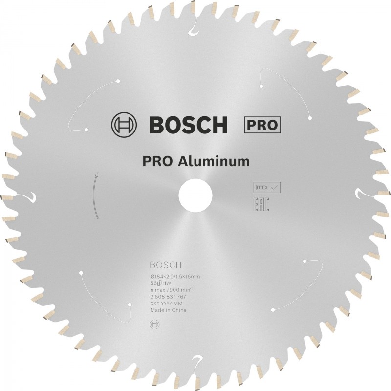 Lame de scie circulaire sans fil BOSCH PRO Aluminium 184 x 2 x 16 mm 2608837767
