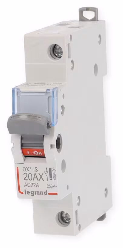 Legrand Interrupteur-sectionneur DX³, IP20, unipolaire avec voyant