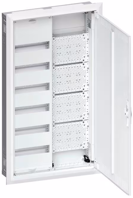 Distributeur de champ encastrable/mur creux Hager 72PLE avec champ multimédia, IP30, SKII, 957x565x115 mm