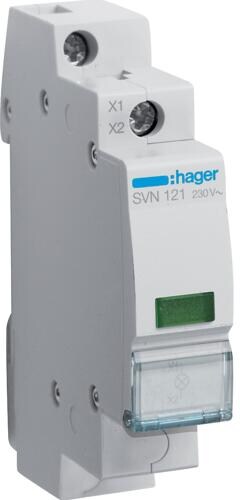 Témoin lumineux LED vert Hager SVN121 230V AC 1PLE