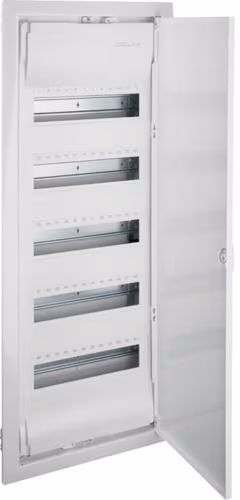 Tableau électrique Hager Volta, distributeur encastrable pour cloison creuse, 5x12 PLE, IP30, classe II, porte en tôle d'acier