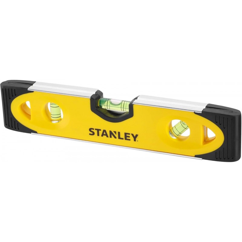 Niveau à bulle torpedo Stanley en plastique/aluminium 23 cm