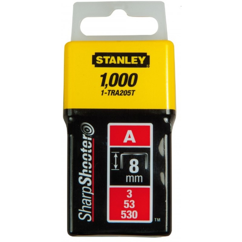 STANLEY® Agrafes Type A 8mm 1000 Pièces — lot de 1000 pièces