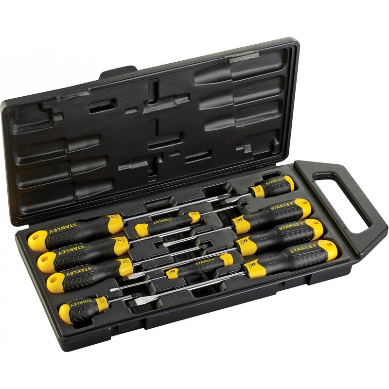 Set de tournevis Stanley CushionGrip 10 pièces Phillips magnétiques