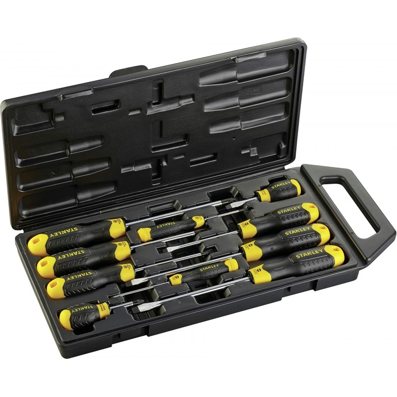 STANLEY Tournevis Set CushionGrip 10 pièces Pozidriv magnétique