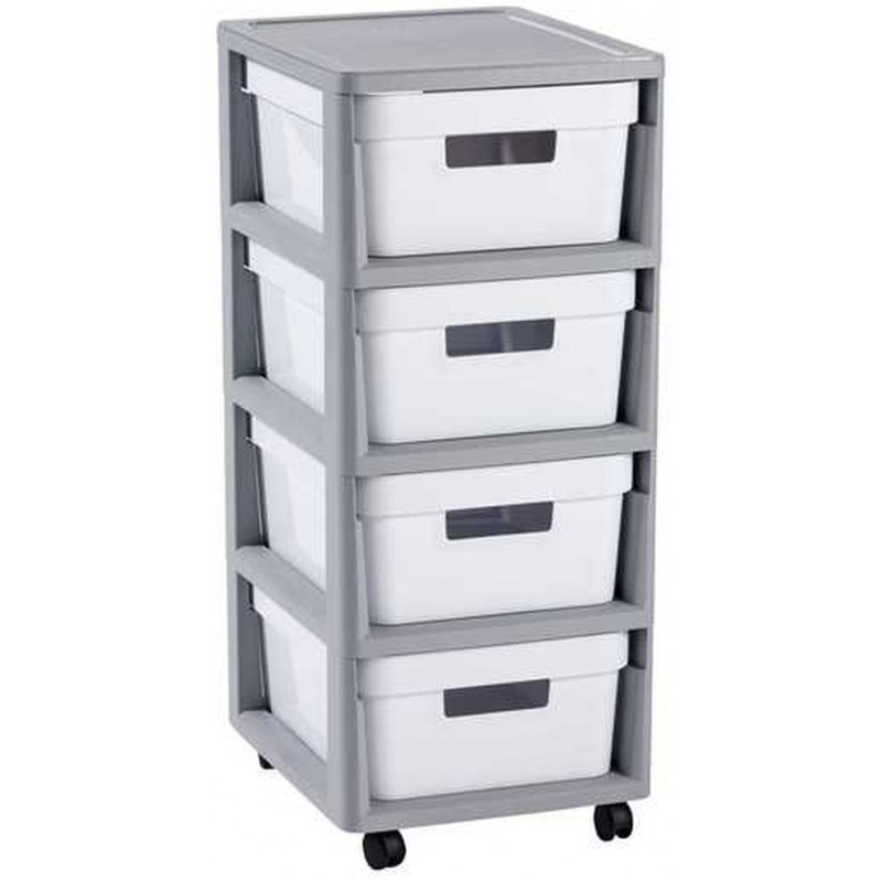 CURVER INFINITY Étagère 4 tiroirs 36 x 30 x 69 cm blanc 04355-Y36