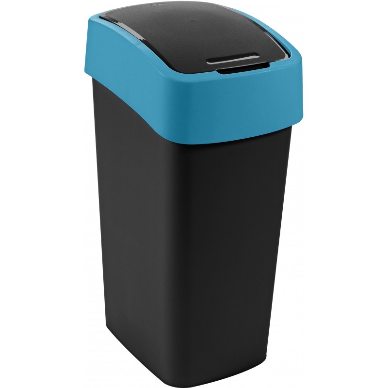 CURVER FLIP BIN 45L Poubelle 65,3 x 29,4 x 37,6 cm noir/bleu 02172-280