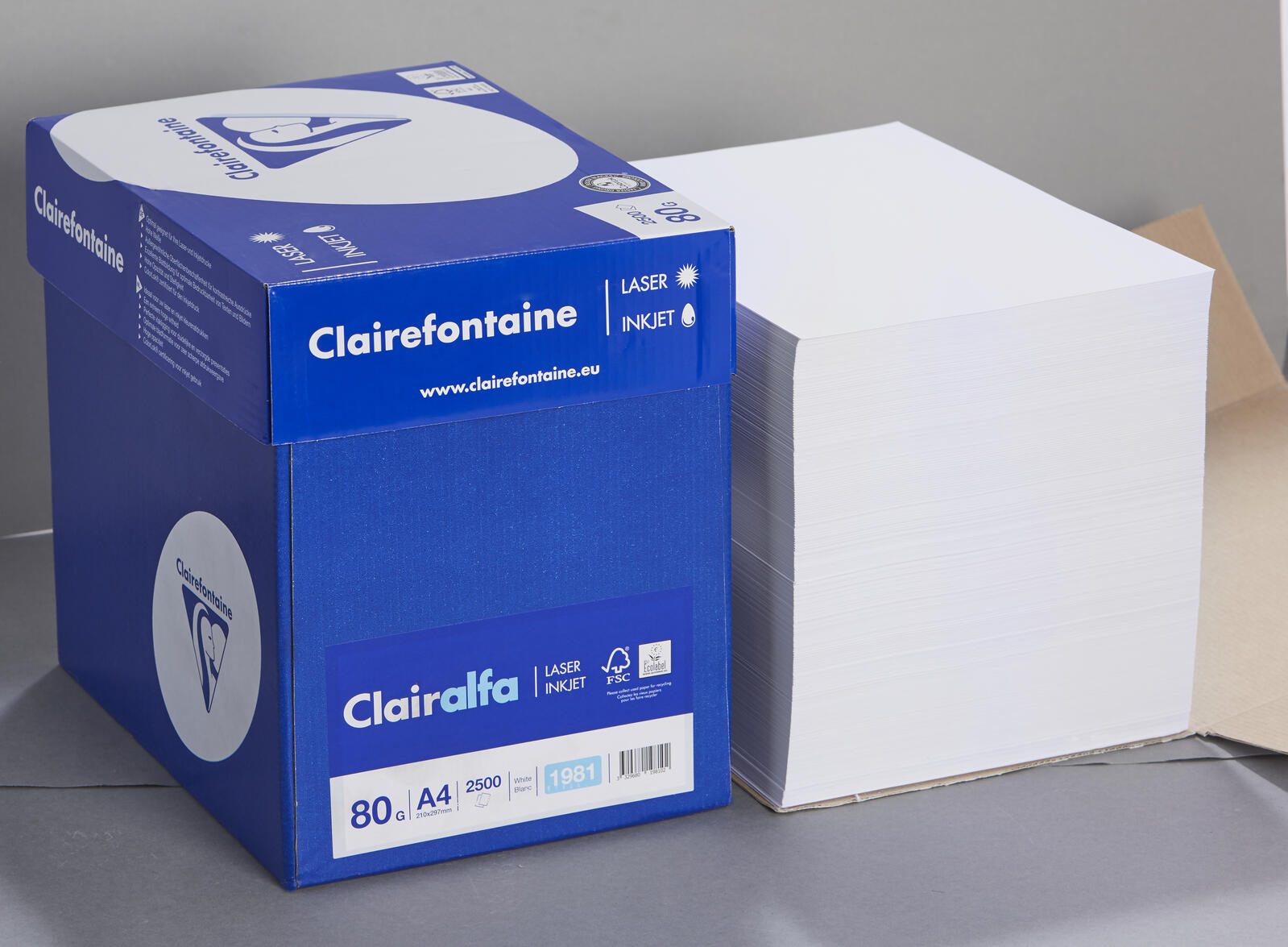 Clairefontaine papier pour copie DIN A4 80 g/m² 1 boîte = 2 500 feuilles