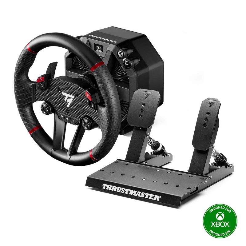 Volant et pédalier Thrustmaster T598-X pour Xbox Series X/S, Xbox One et PC - Noir/Rouge