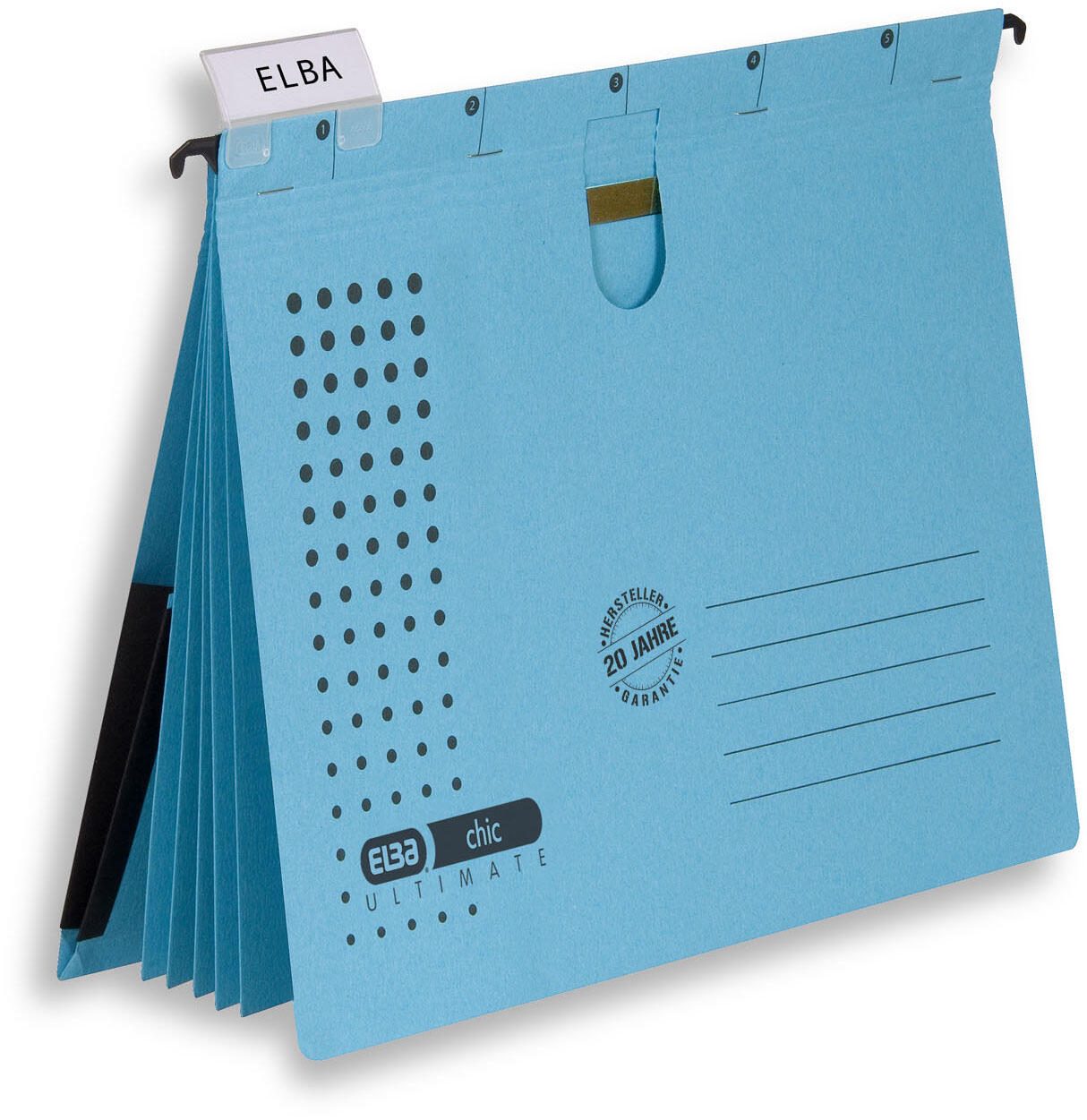ELBA chic Ultimate Personalhefter reliure commerciale DIN A4 bleu — lot de 5 pièces