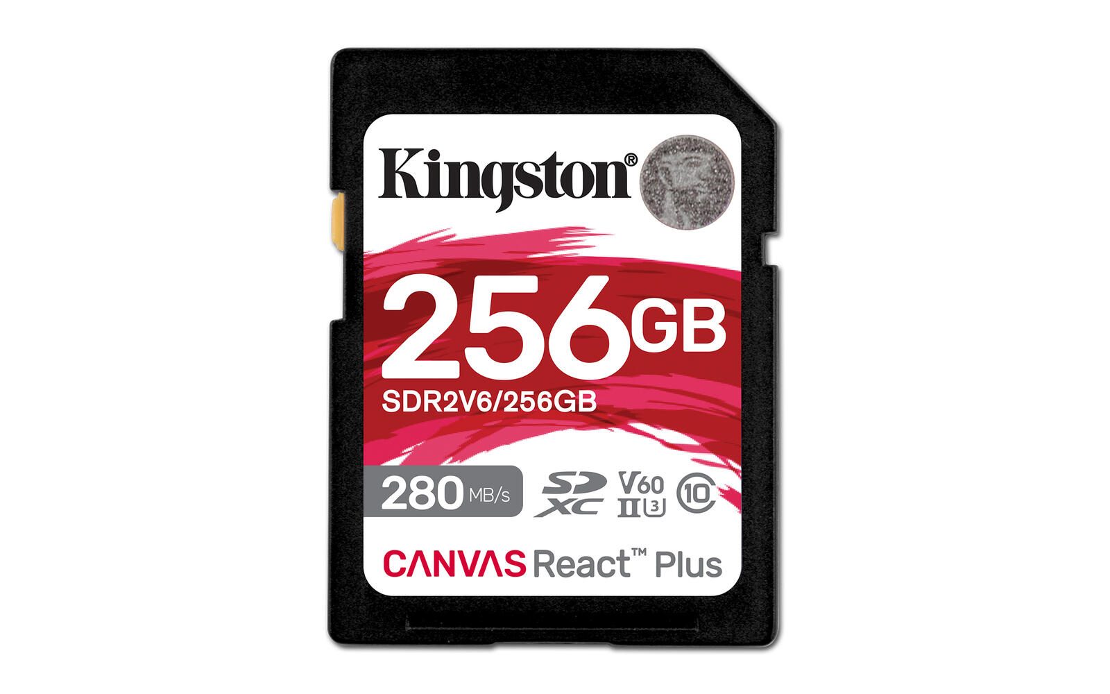 Kingston Canvas React Plus Carte mémoire 256 Go SDXC, UHS-II, Classe 3 (U3), Noir