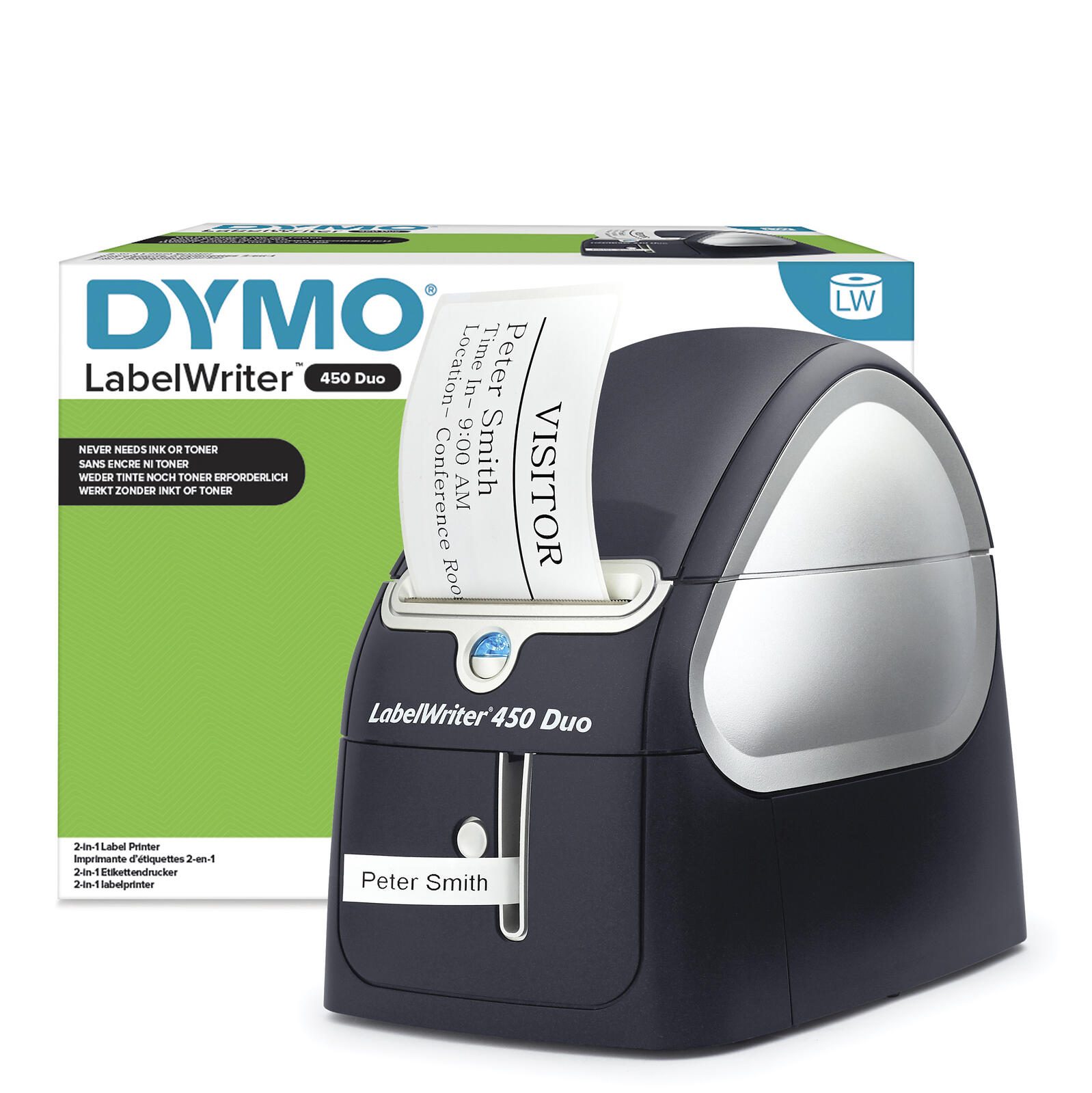 DYMO® LabelWriter™ 450 Duo - Imprimante combinée LabelWriter et LabelManager - USB, 300/180 ppp, transfert thermique et direct