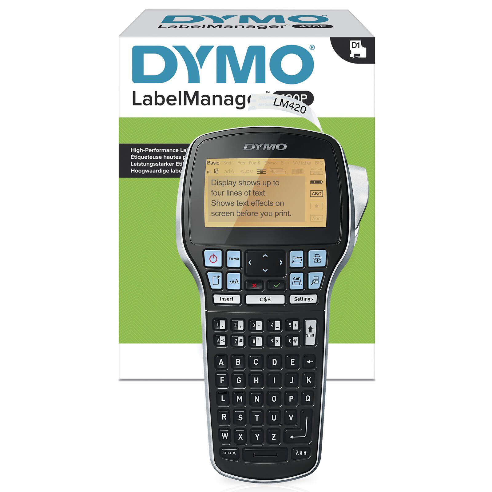 DYMO® LabelManager™ 420P, appareil d'étiquetage - clavier ABC