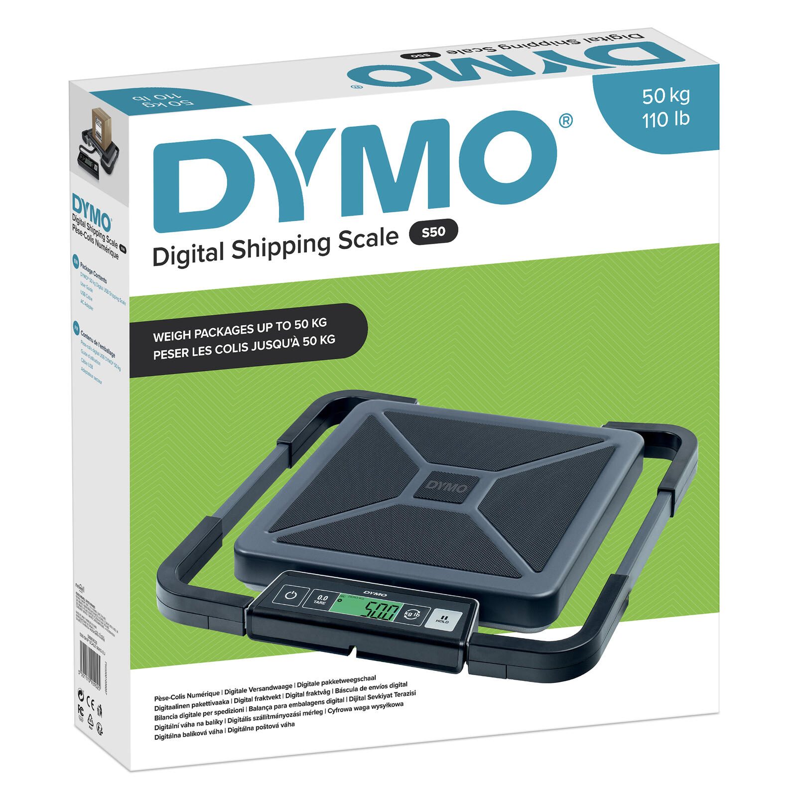 Balance d'expédition DYMO® S50, capacité de pesée jusqu'à 50 kg