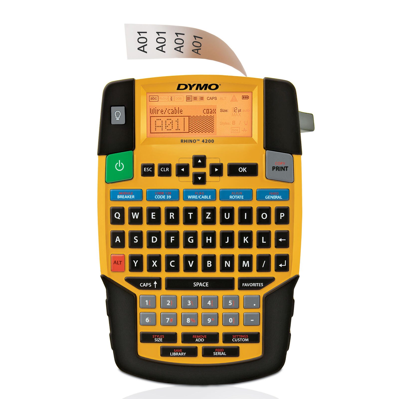 DYMO® Rhino 4200 - Imprimante industrielle d'étiquettes avec clavier QWERTZ