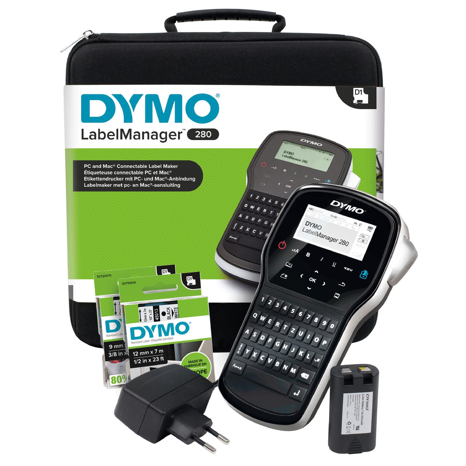 DYMO® LabelManager™ 280 / Imprimante d'étiquettes - Clavier AZERTY, en coffret
