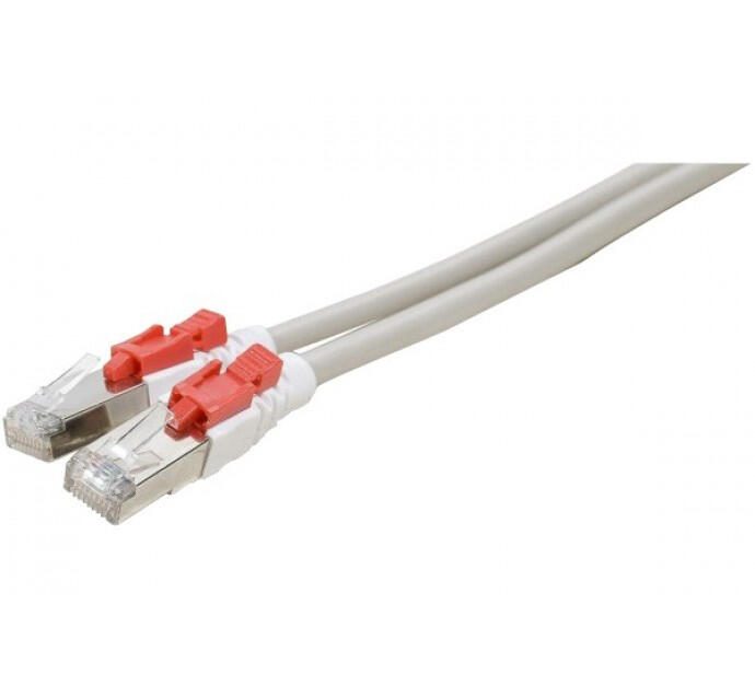 Exertis Connect câble réseau Cat. 6A, S/FTP (PiMF), verrouillable, gris, 3,0 m