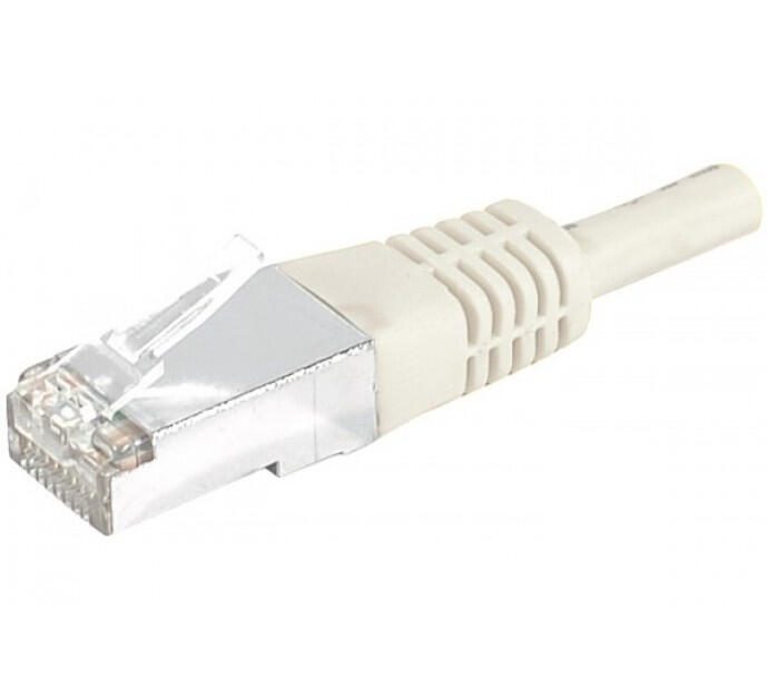 Dexlan Câble de raccordement Cat. 6A, S/FTP (PiMF), gris, 2,0 m Câble de raccordement 10-Gigabit avec protection contre les plis étroite