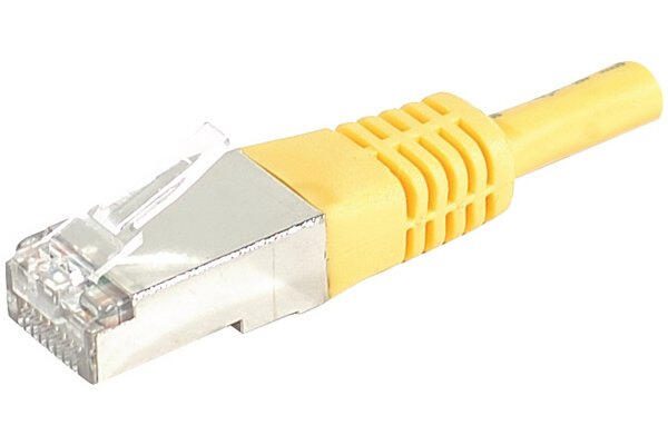 Câble de raccordement Dexlan Cat. 6A, S/FTP (PiMF), jaune, 1,0 m