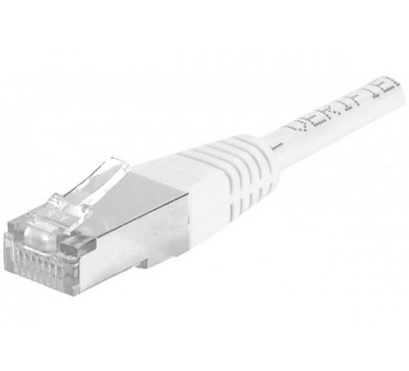 Câble patch Dexlan Cat. 6A, S/FTP (PiMF), blanc, 1,0 m