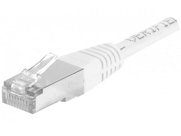 Câble de raccordement Dexlan Cat. 6A, S/FTP (PiMF), blanc, 1,5 m