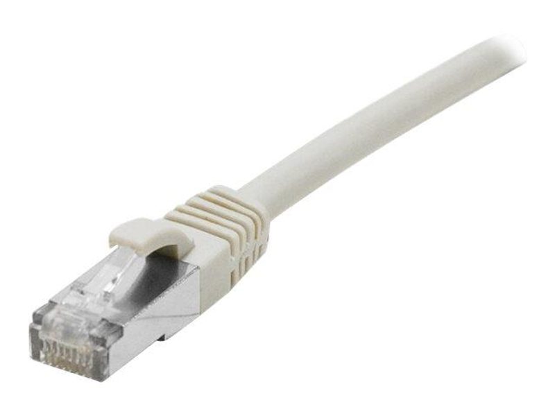Exertis Connect Câble de raccordement Cat. 6A, S/FTP (PiMF), sans halogène, avec protection contre l'arrachement, gris, 20,0 m Câble de raccordement 10-Gigabit avec protection contre le pliage particulièrement étroite
