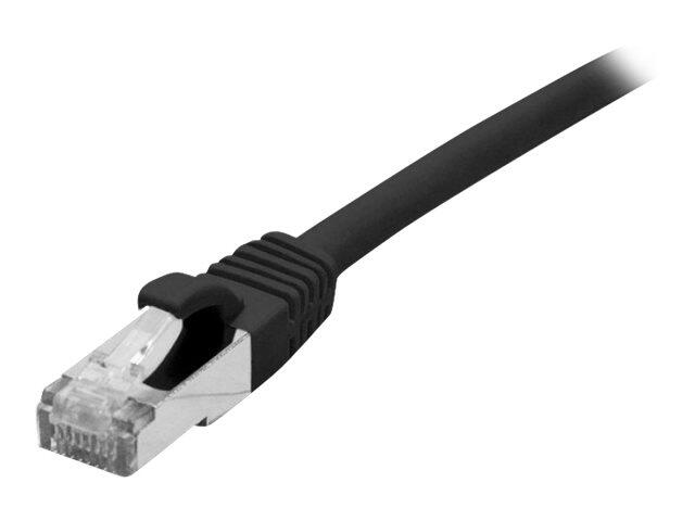 Câble de raccordement Exertis Connect Cat. 6A, S/FTP (PiMF), sans halogène, avec protection anti-arrachement, noir, 15,0 m