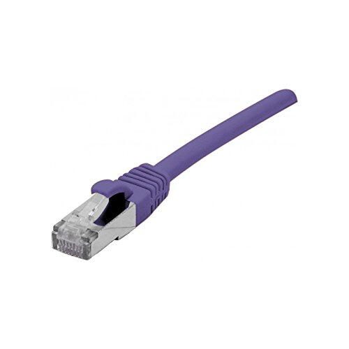 Exertis Connect Câble de raccordement Cat. 6A, S/FTP (PiMF), sans halogène, avec protection anti-casse, violet, 10,0 m Câble de raccordement 10-Gigabit avec protection anti-casse particulièrement étroite