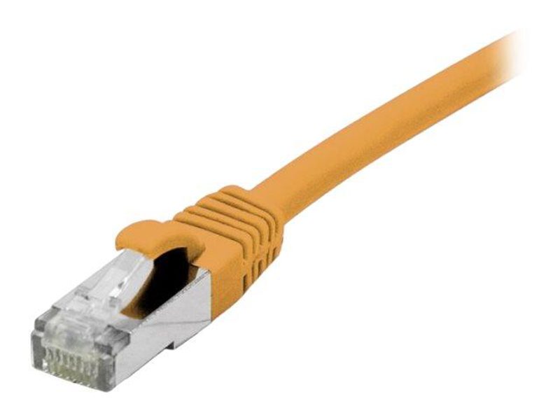 Exertis Connect Câble de raccordement Cat. 6A, S/FTP (PiMF), sans halogène, avec protection anti-casse, orange, 3,0 m Câble de raccordement 10-Gigabit avec protection anti-casse particulièrement étroite