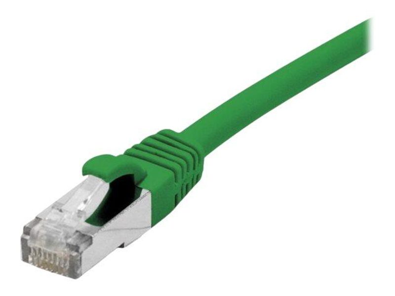 Câble patch Dexlan Cat. 6A Class EA, S/FTP (PiMF), sans halogène, avec protection anti-accrochage, vert, 1,5 m