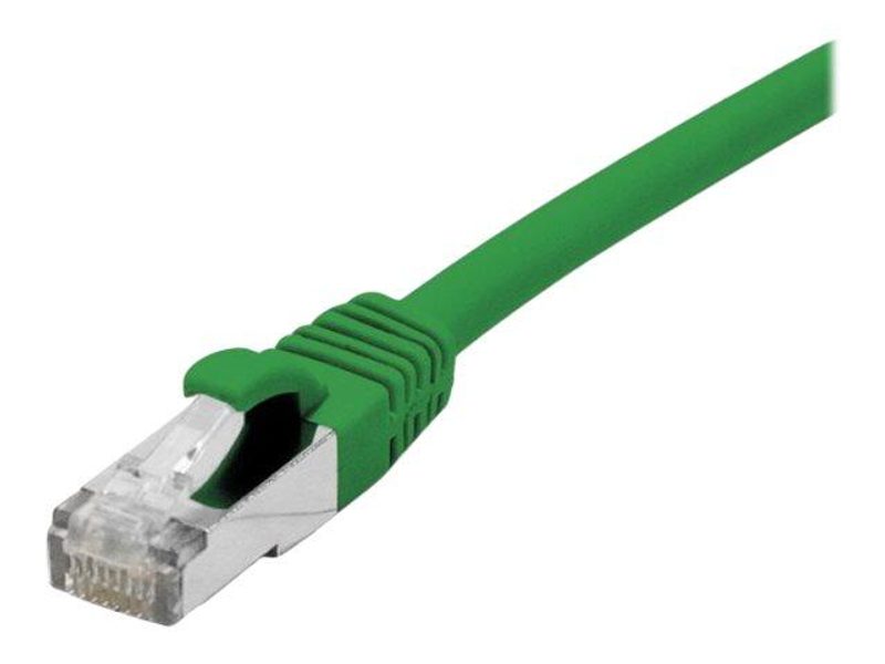 Câble de raccordement Dexlan Cat. 6A Class EA, S/FTP (PiMF), sans halogène, avec protection contre l'arrachement, vert, 10,0 m