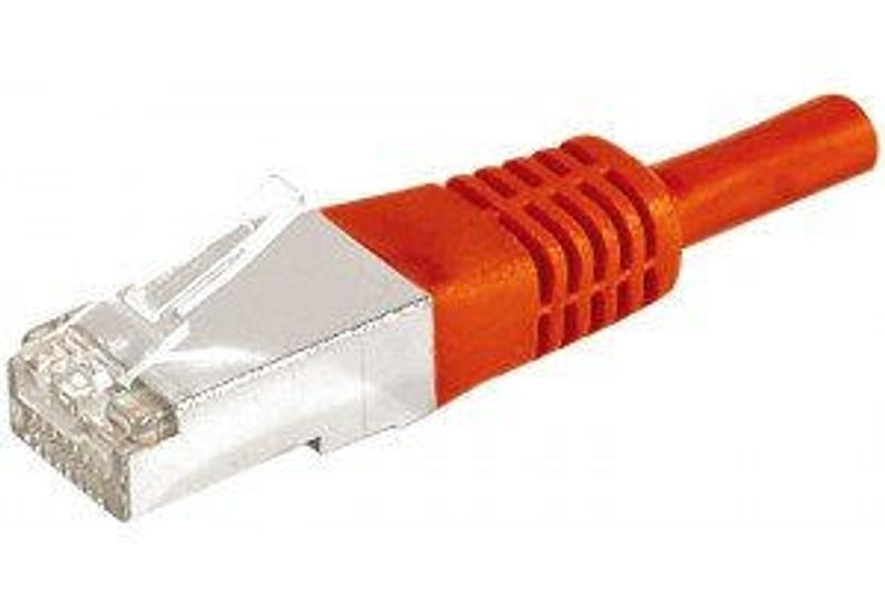 Câble de raccordement Dexlan Cat. 6A, F/UTP, rouge, 7,5 m