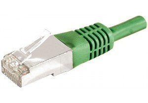 Dexlan Câble de raccordement Cat. 6A, F/UTP, vert, 0,5 m