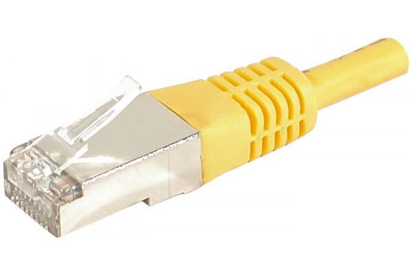 Câble de raccordement Dexlan Cat. 6A, F/UTP, jaune, 0,3 m