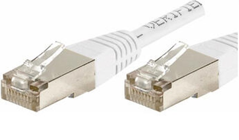 Câble de raccordement Dexlan Cat. 6A, F/UTP, blanc, 1,5 m