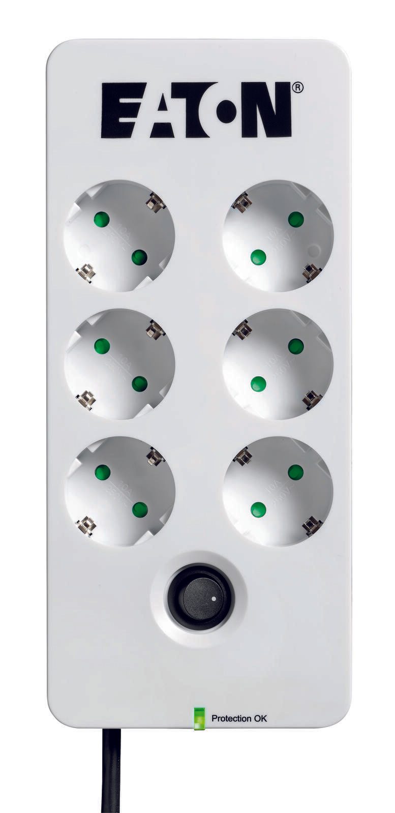 Multiprise Eaton 6 prises avec protection contre les surtensions et interrupteur 1,5 m blanc - Protection foudre et surtension PB6D
