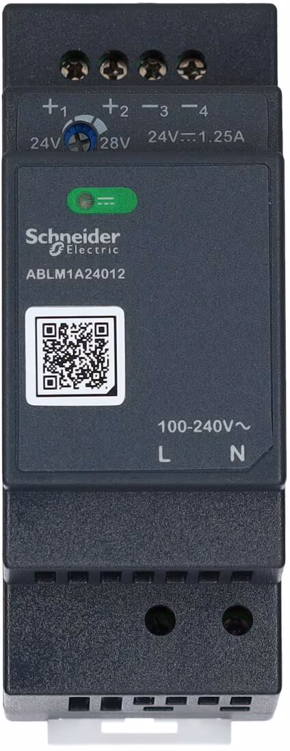 Alimentation électrique Schneider Electric ABLM1A24012, Modicon ABLM, modulaire, à découpage, monophasée, 100-240V AC, 24V DC, 1,2A, 30W