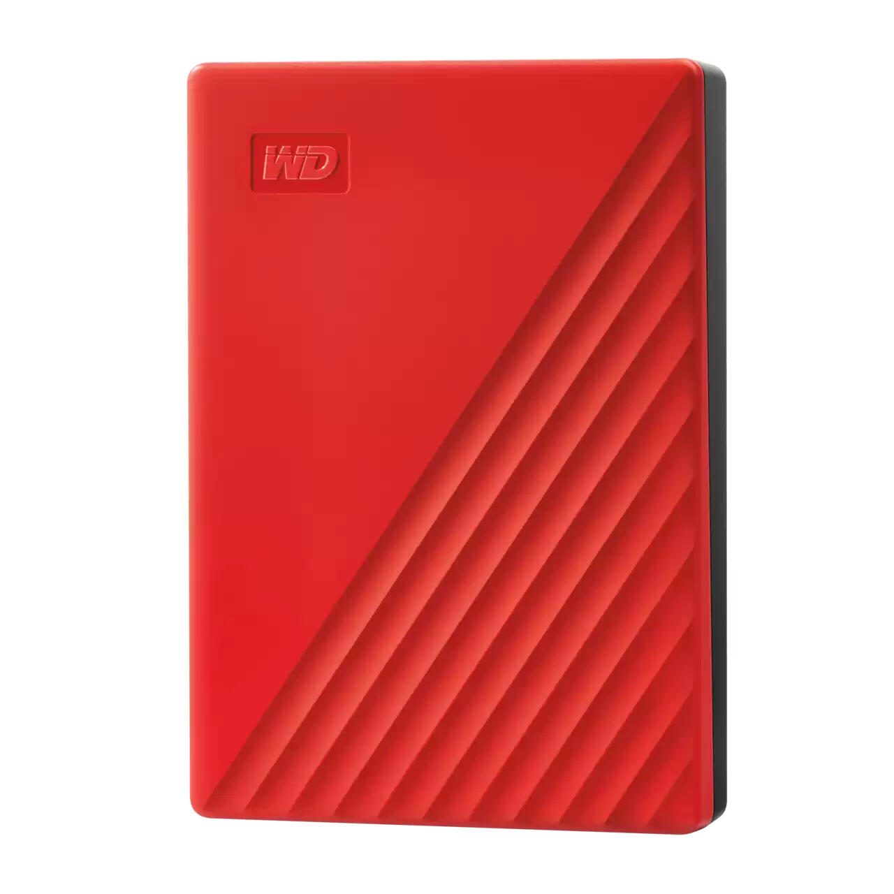 Disque dur externe WD My Passport™ 6 To rouge, USB 3.2, chiffrement AES 256 bits