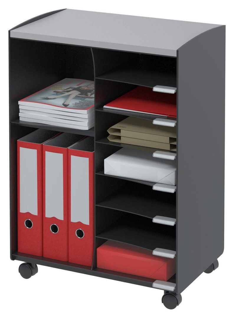 PAPERFLOW Chariot de bureau 51,4 x 33,0 x 72,0 cm noir
