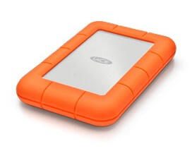 LaCie Rugged Mini Disque dur externe - 4 To - Micro-USB B 3.2 Gen 1 (3.1 Gen 1), Orange, Argent