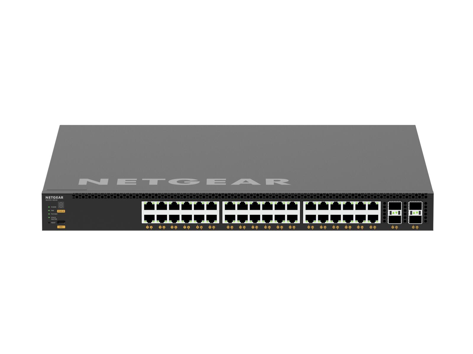 Netgear Commutateur géré 36x10G/Multi-Gig PoE++ 280W, jusqu'à 1 760 W et 4xSFP28 25G