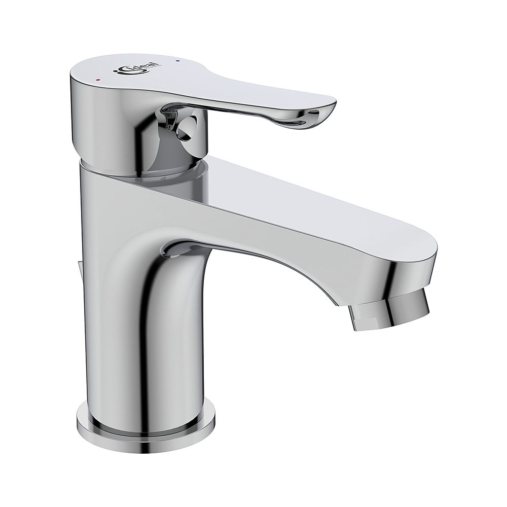 Robinetterie de lavabo Ideal Standard Alpha, chromée, avec bonde de vidange (longueur 115 mm)