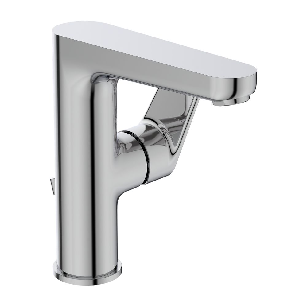 Robinetterie de lavabo Cerafine Ideal Standard sans H155, avec siphon Ø136mm, Chrome