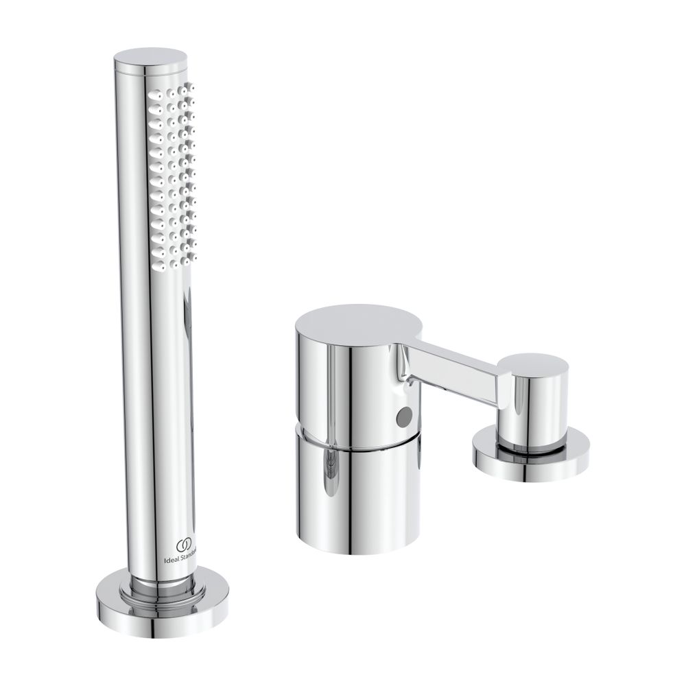 Ideal Standard 3-emplacements mitigeur de baignoire JOY, sans bec verseur, avec mitigeur monocommande et inverseur, chromé