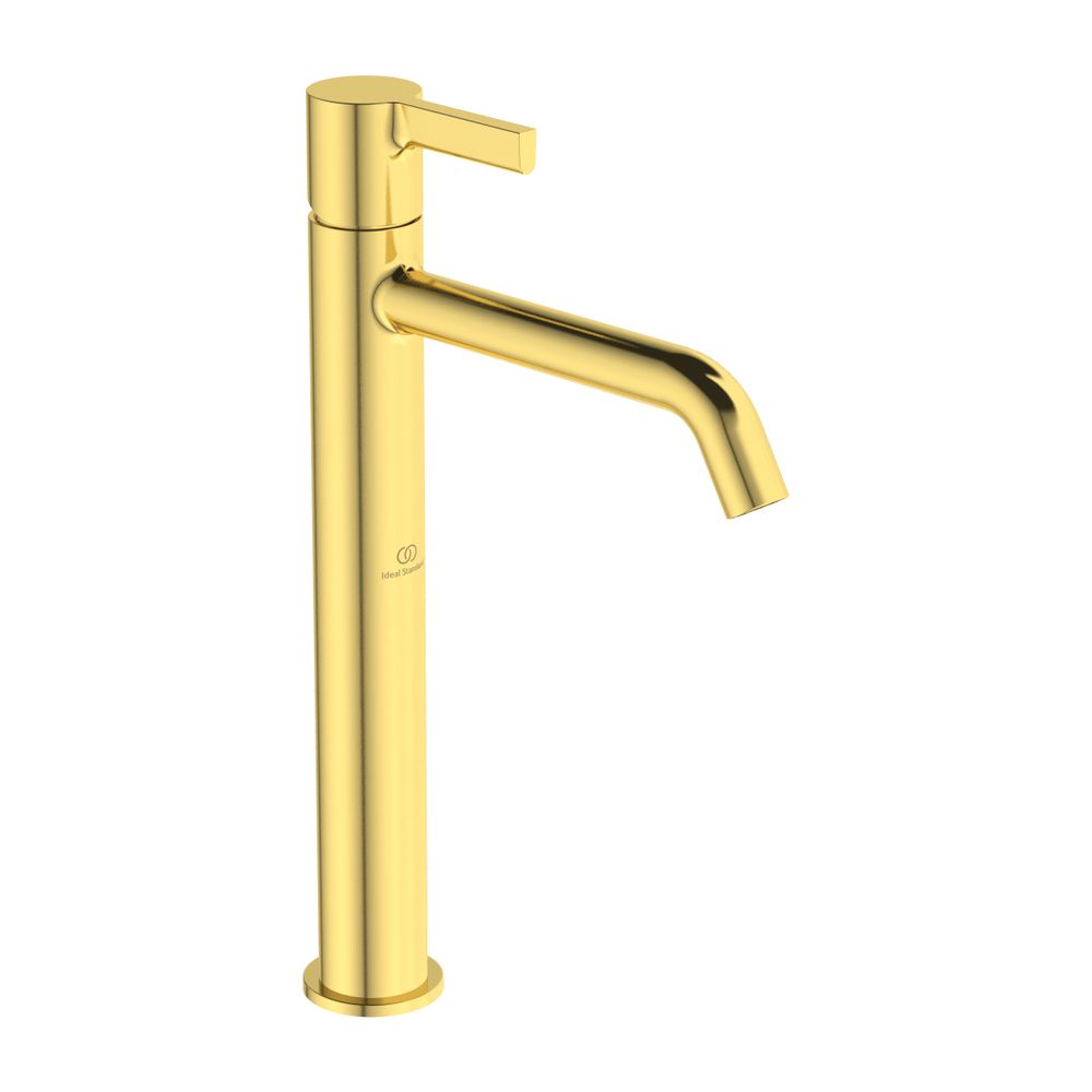 Robinetterie de lavabo Ideal Standard JOY, avec socle fixe, sans évacuation, entraxe 170 mm, Brushed Gold
