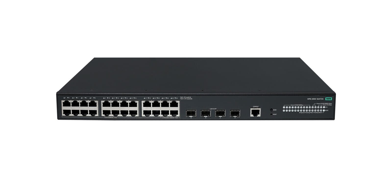 Commutateur HPE Networking CW 2050 24 ports 10/100/1000BASE-T PoE+ 4 ports SFP 1G/2.5G 420W (S6X72A)