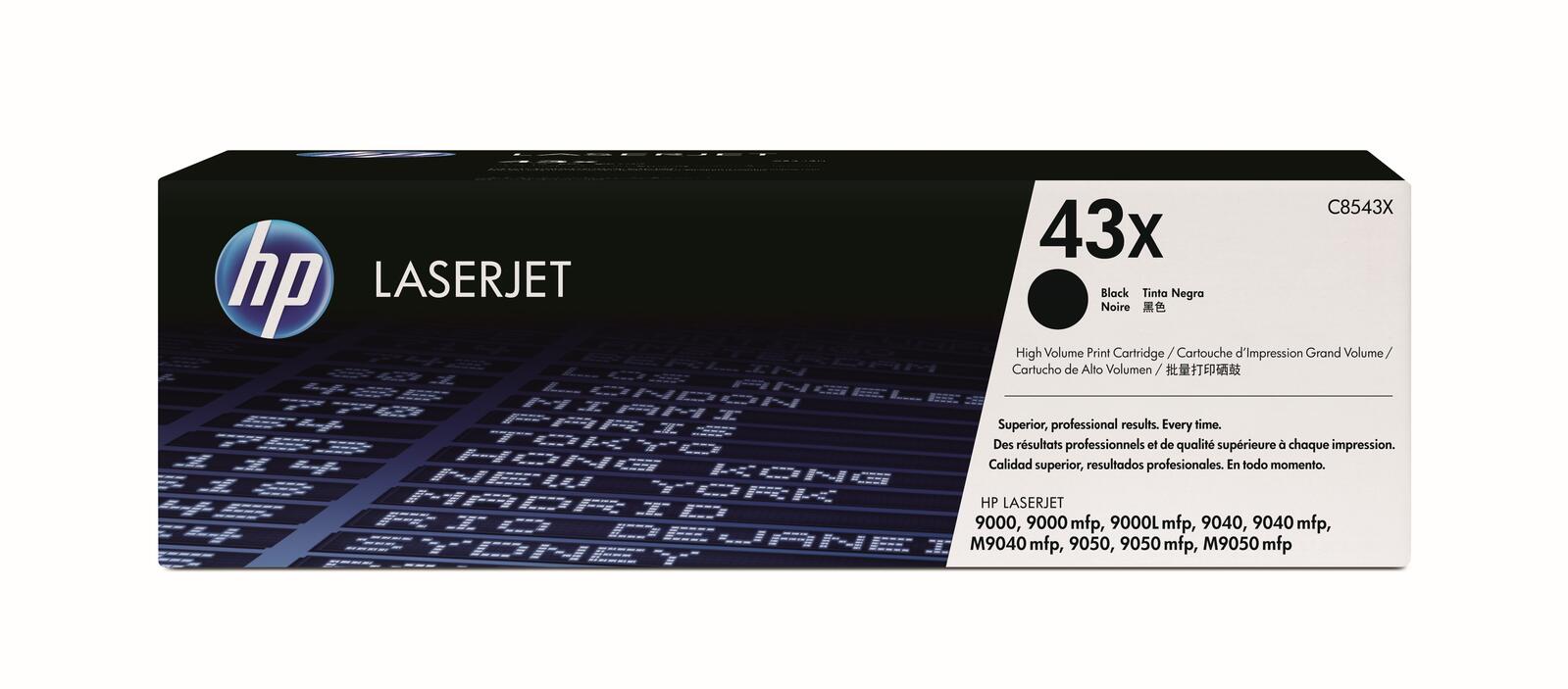 Toner HP Original 43X noir 30 000 pages (C8543X)