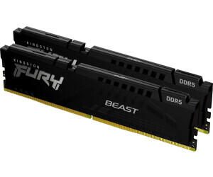 Kingston FURY™ Beast Mémoire DDR5 16 Go (Kit 2x8 Go) 6000 MT/s CL30 DIMM Noir EXPO 6000 MHz / PC5-48000 - 1,4 V - non tamponnée - ECC intégré