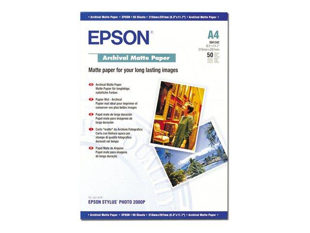 Papier mat archivistique Epson - Papier mat - A4 (210 x 297 mm) - 192 g/m² - 50 feuilles - pour Stylus Pro 11880, Pro 3880, Pro